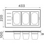 Контейнер для мойки Omoikiri DC-02-3 IN