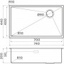 Кухонная мойка Omoikiri Taki 74-U/IF Side GB