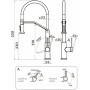 Смеситель кухонный Omoikiri Makkari 2 Plus-SB GM-BL